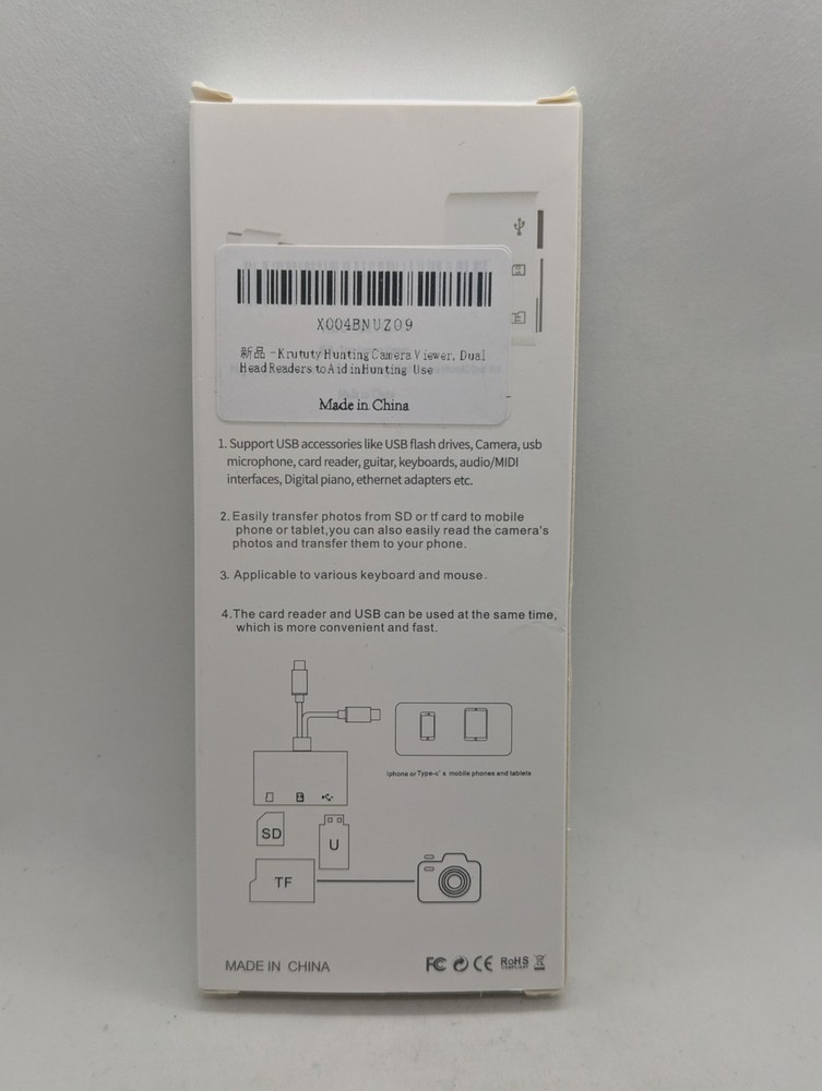 Card Reader Adapter For iPhone Or Type-C USB Flash Drives Camera Card Reader New