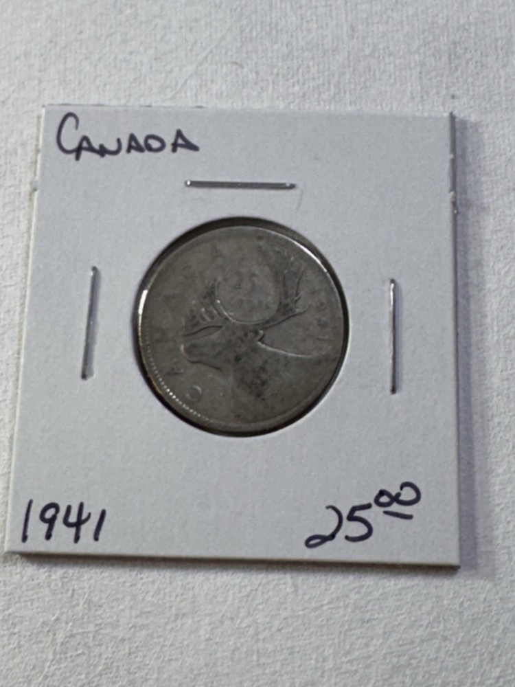 1941 Canada 25 Cents Silver Coin