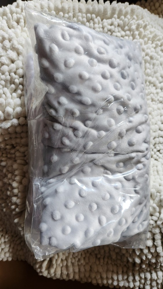 Peanutshell Plush Minky Changing Pad Covers Gray and white 2 Pack super soft