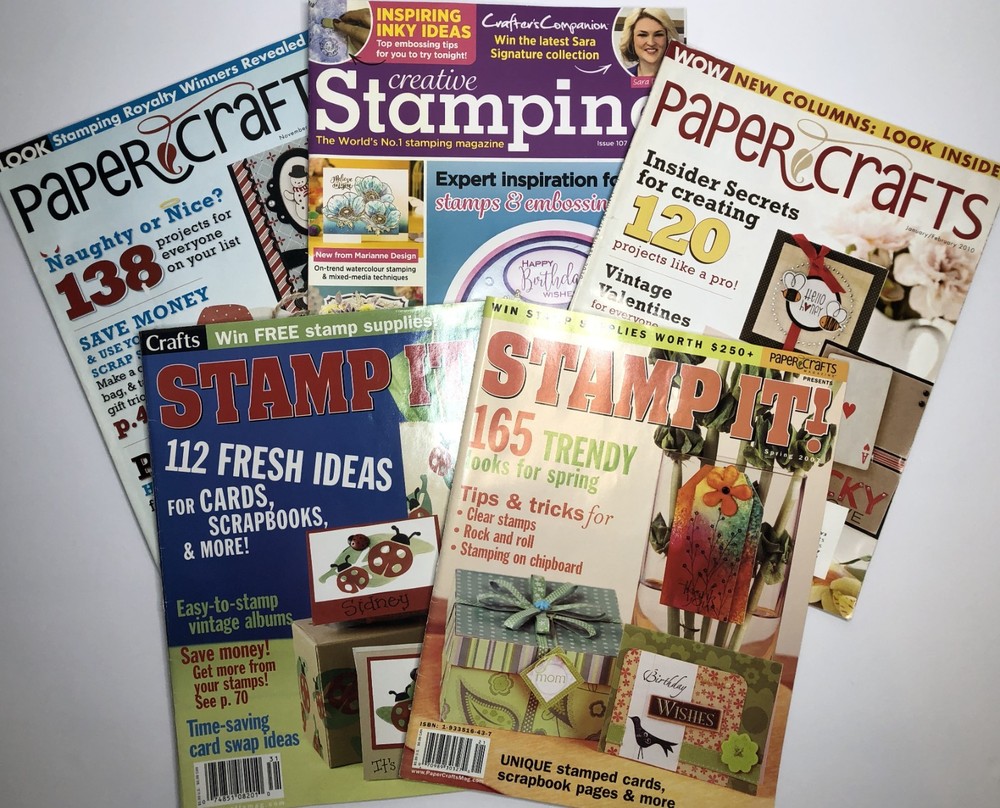 PAPERCRAFTS, STAMP IT!, CREATIVE STAMPING Magazines - 5 Issues