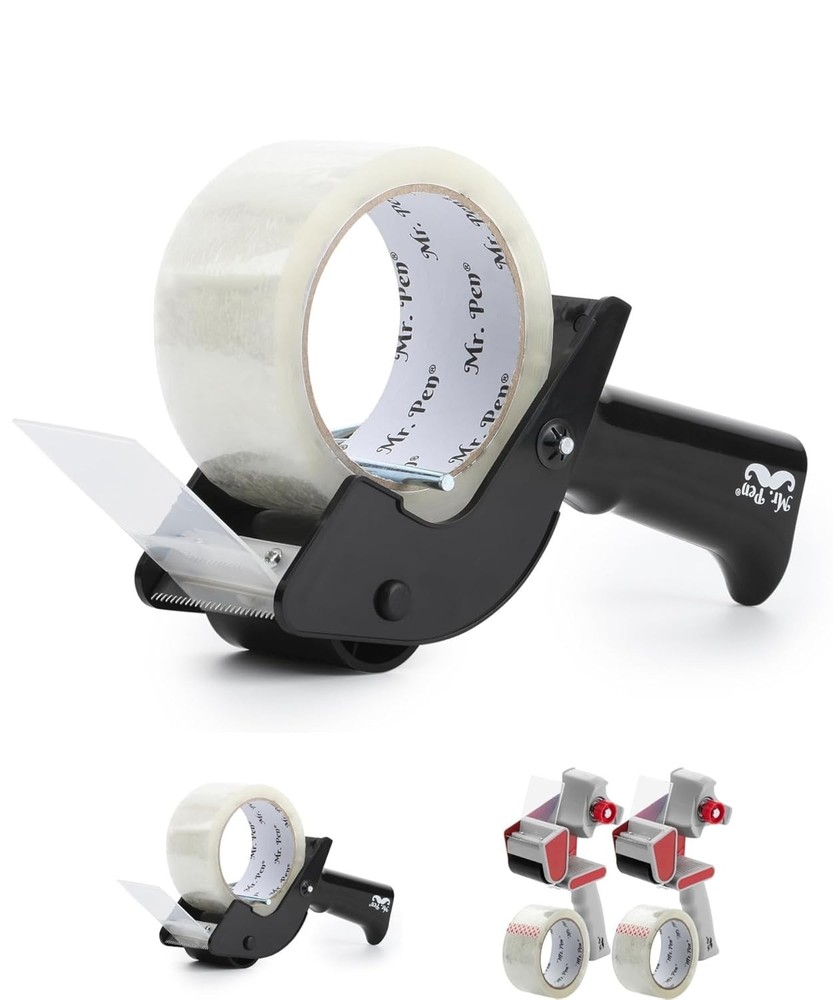Lightweight Tape Dispenser Gun with Sharp Blade & Easy Loading - 1 Pack Included