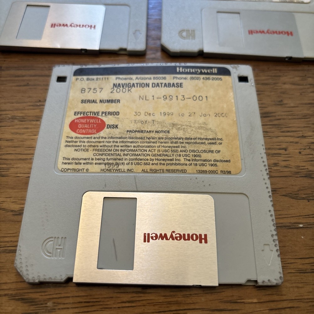 THREE BOEING 757 Honeywell Navigation Database Software FLOPPY DISKS 1999 EX FS