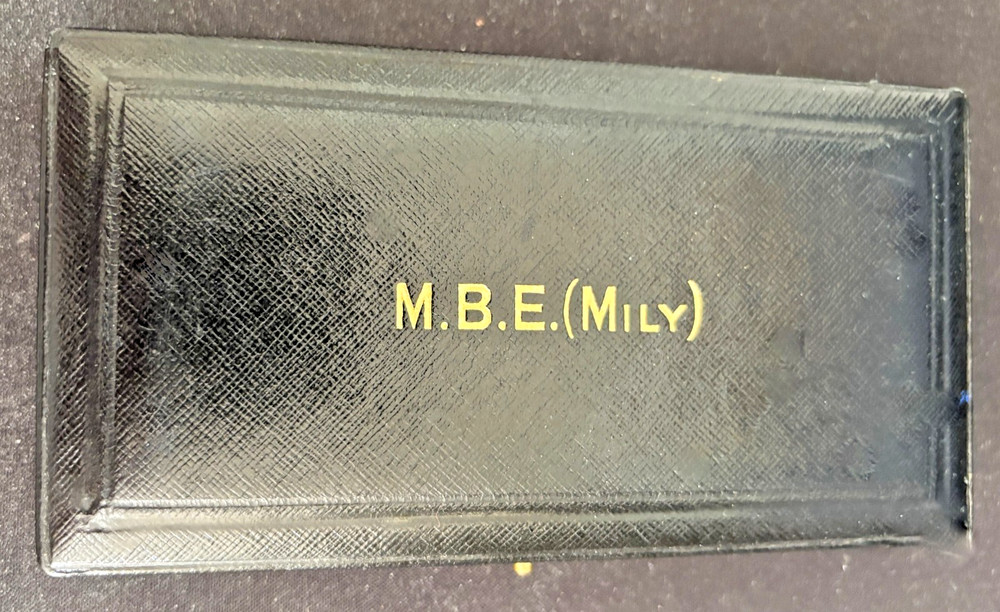 MBE Medal (full size) with presentation case