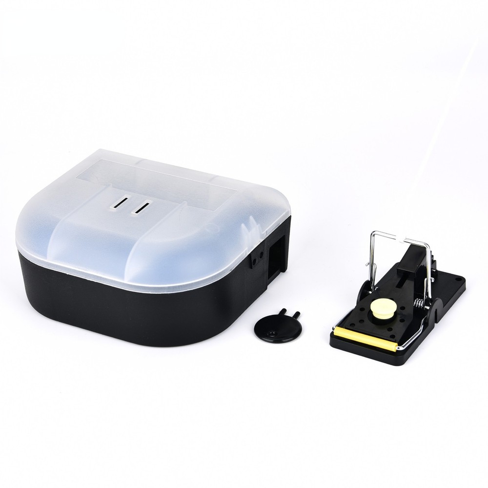 4 Transparent Poison Bait Containers – Safe Pest Management