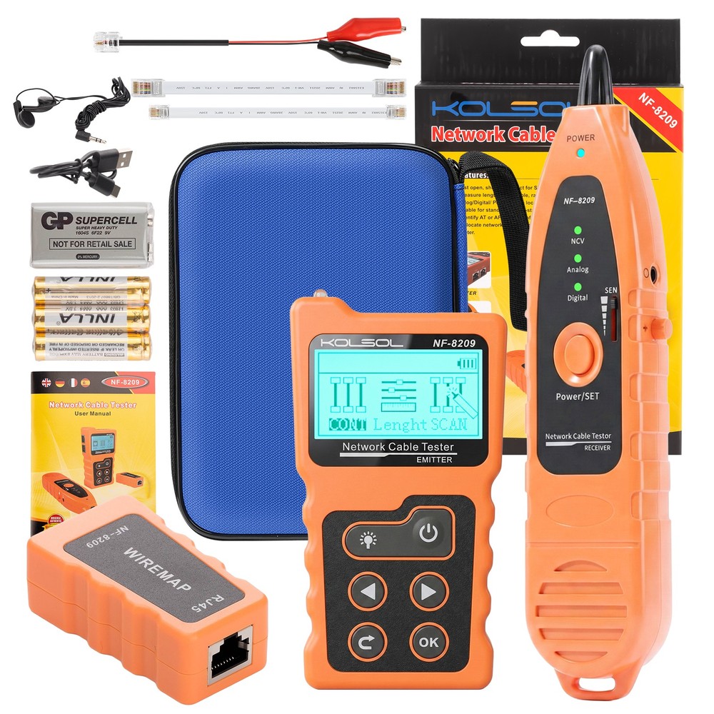 NF-8209 PoE Tester Network Cable Tester Cat5 Cat6 CAT6a Lan Test Network Tools