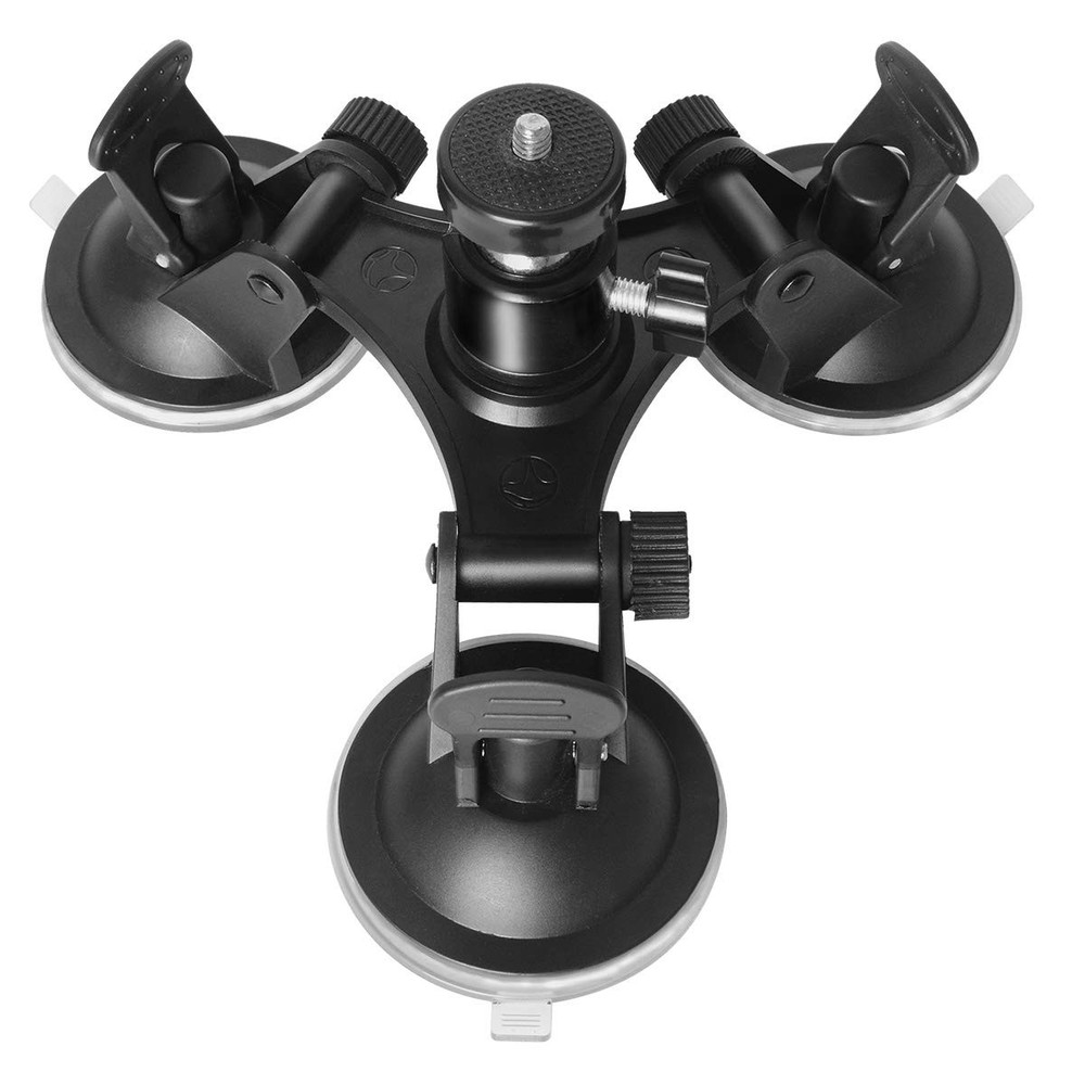 Triple Cup DSLR Camera Suction Mount /w Ball Head
