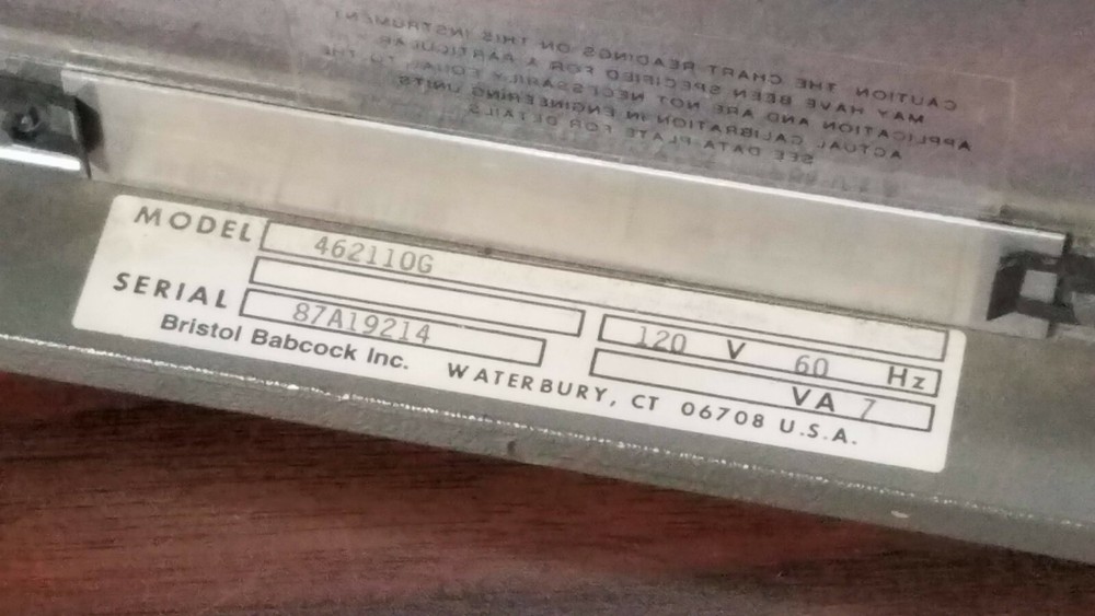 Bristol Babcock 462110G chart recorder