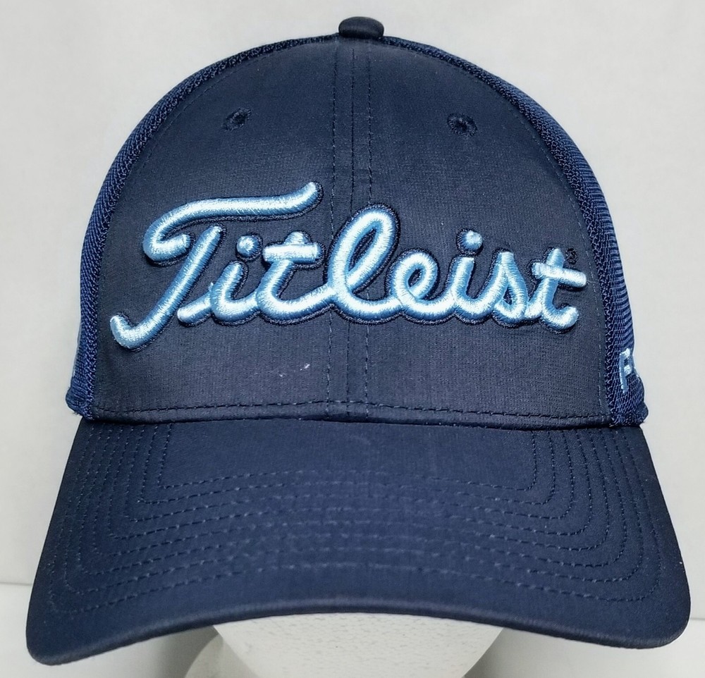Titleist Footjoy Pro V1 Embroidered Flex Fitted Golf Hat Cap Medium / Large