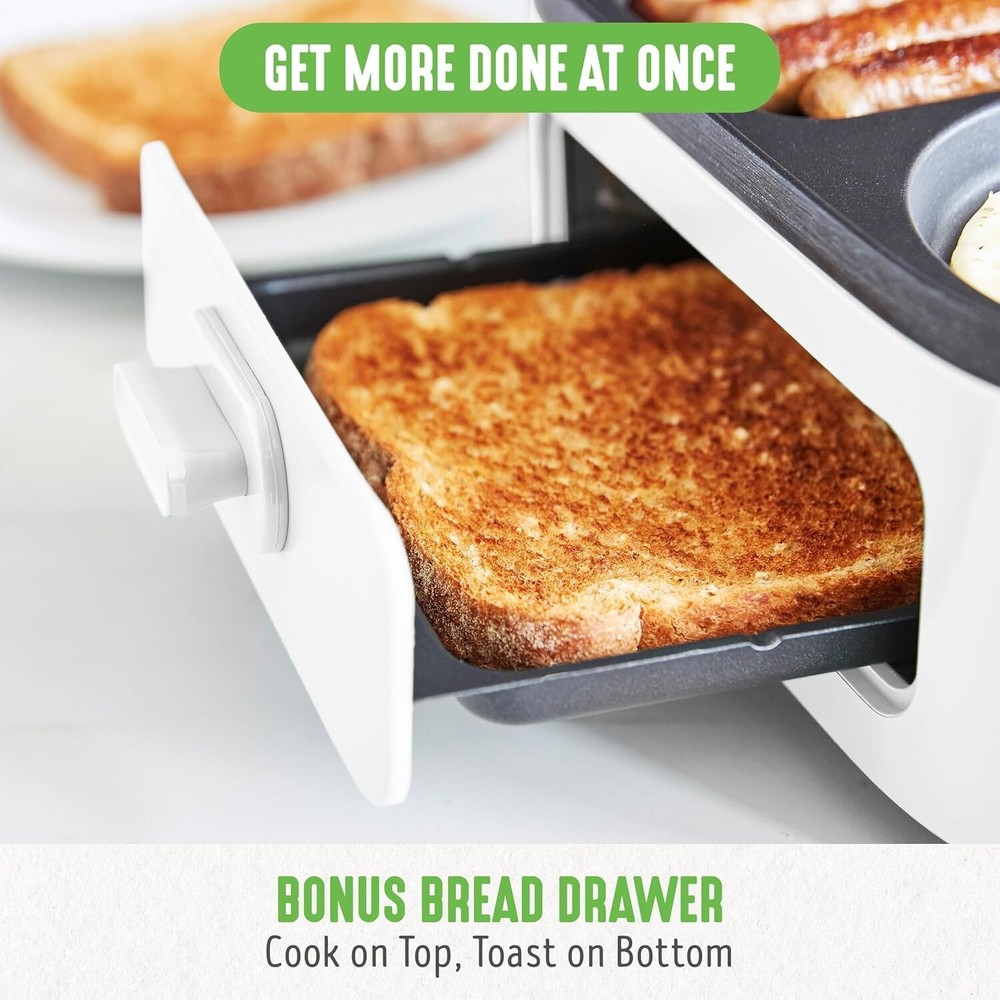 Breakfast Made Simple: 3-in-1 Maker with Griddles, Timer & Cool-Touch Handles