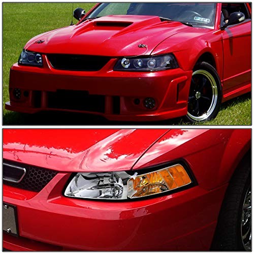 Driver Left Headlight Assembly Replacement for 1999-2004 Ford Mustang