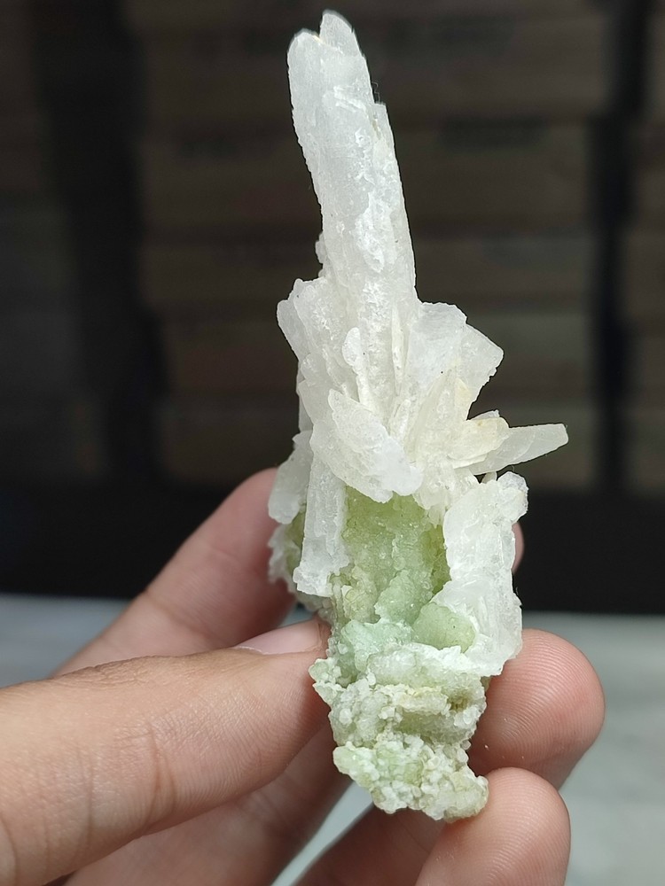 Calcite With Prehnite Nice Color & Termination-Afg.