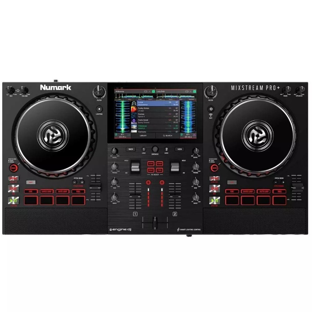NUMARK MIXSTREAM PRO + Double Deck WiFi DJ Controller with Built-in Speakers