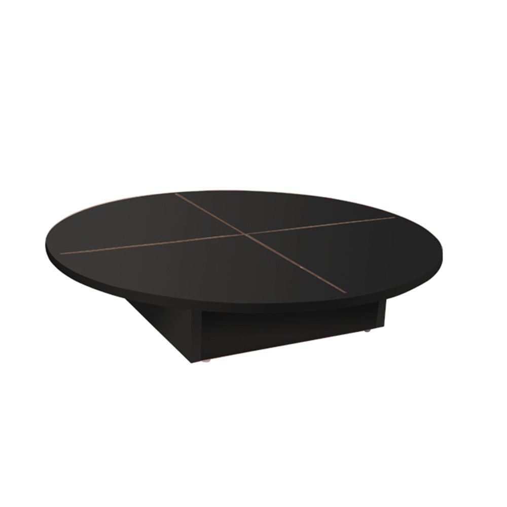 30" Diameter Revolving Glass Display Base | Black