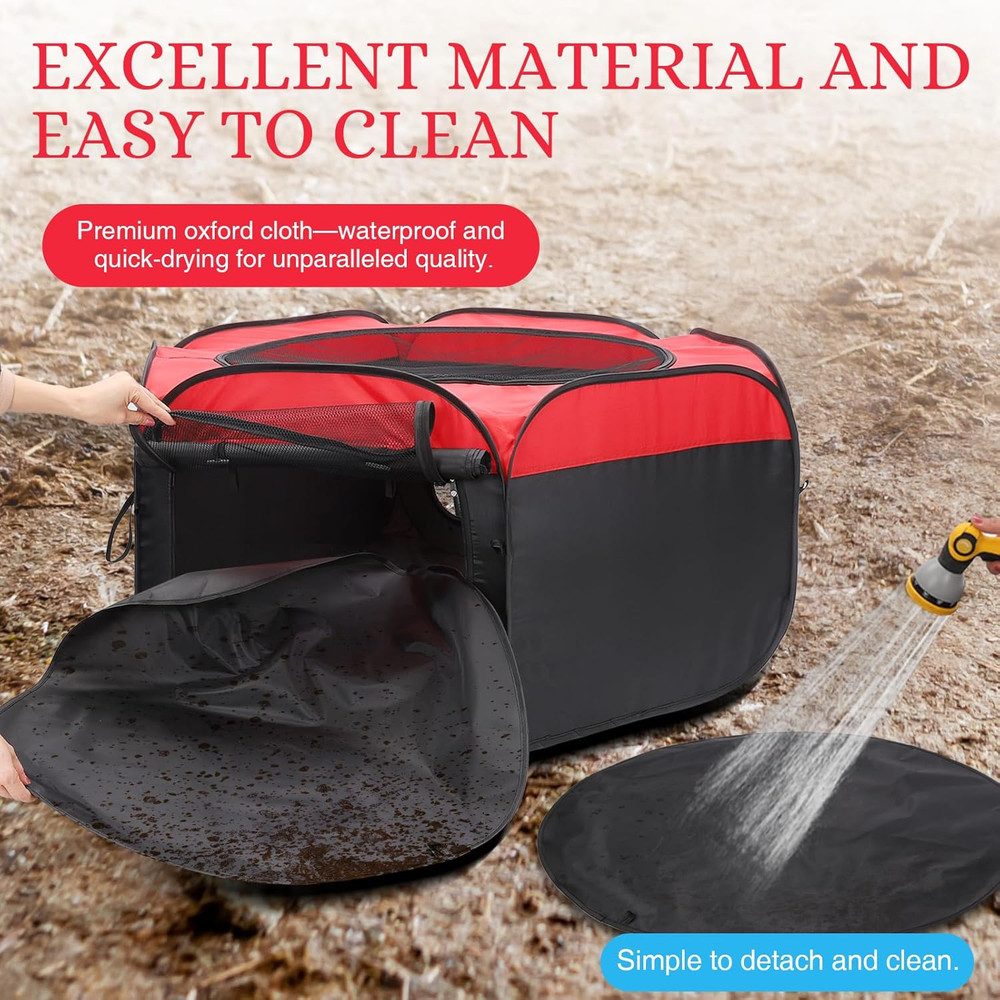 Brooder Box for Chicks - Chicken Brooder Kit with Dual Doors Design Pop-Up Playp