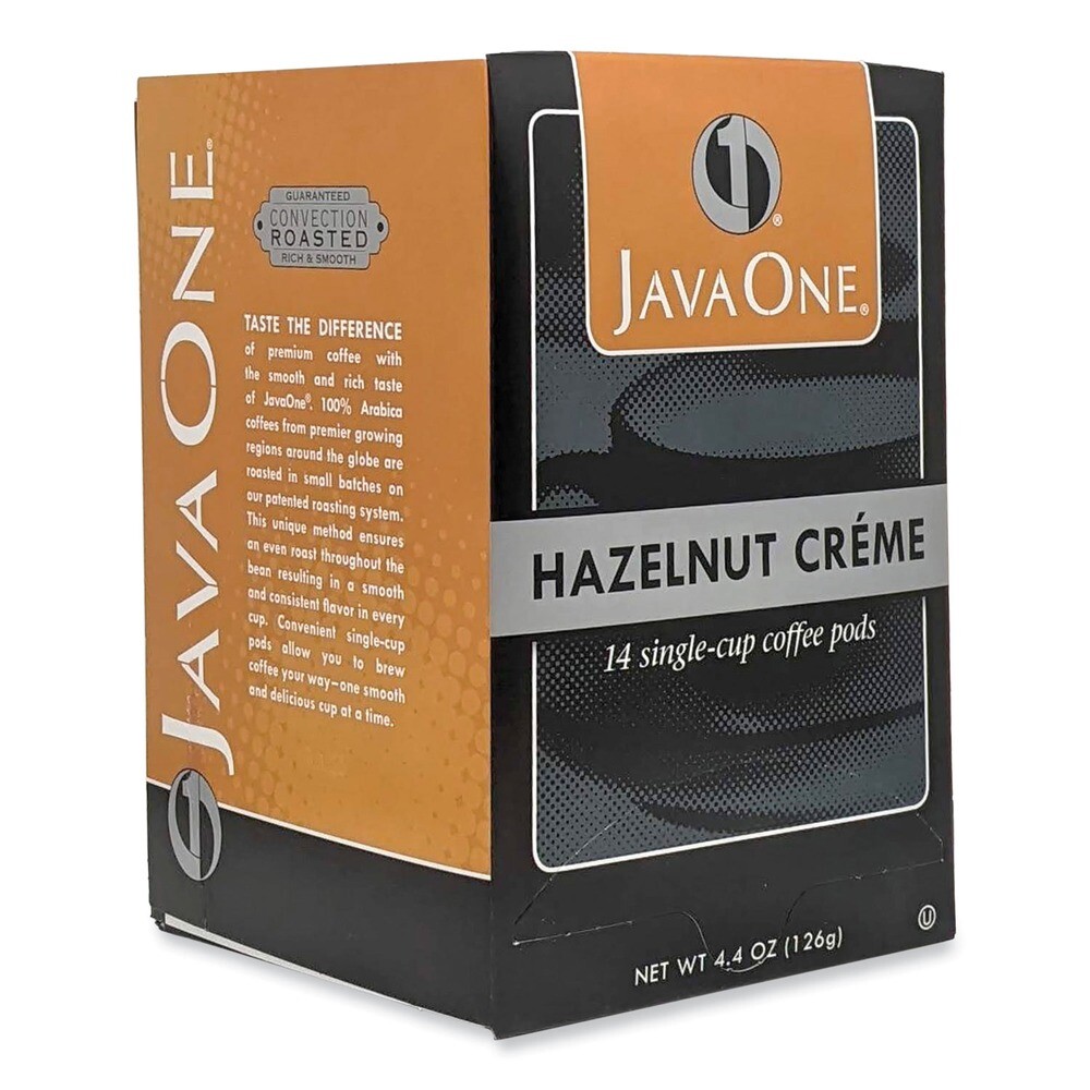 Java One 70500 Single Cup Coffee Pods - Hazelnut Creme (14/BX) New