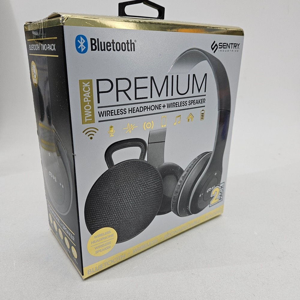 Sentry Platinum Wireless/wired Headphones & Speaker 2 Pack Bluetooth USB