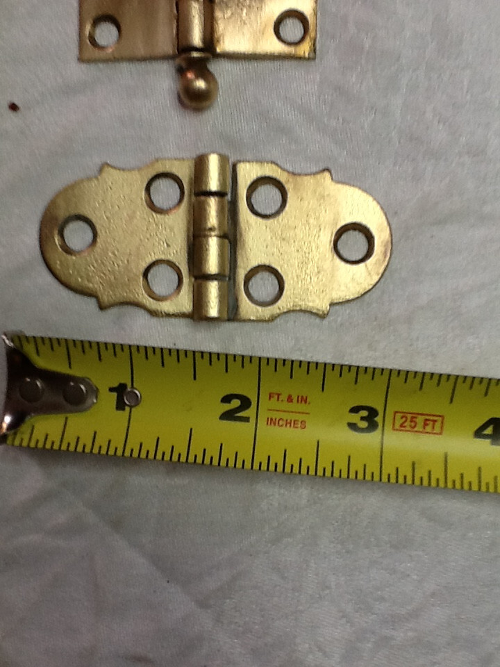 3 ASSORTED VINTAGE SOLID BRASS HINGES 051824g