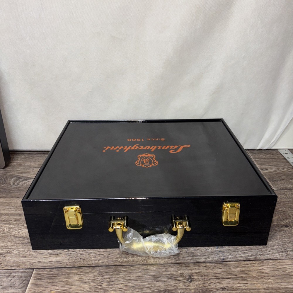 Lamborghini  Wooden Wine Presentation Case Luxury Collector Storage Box Only