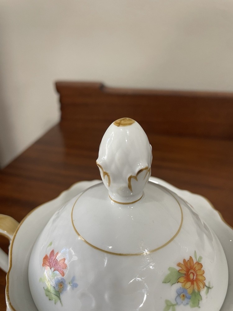 Schumann Bavaria Sugar Bowl Floral Pattern Preowned