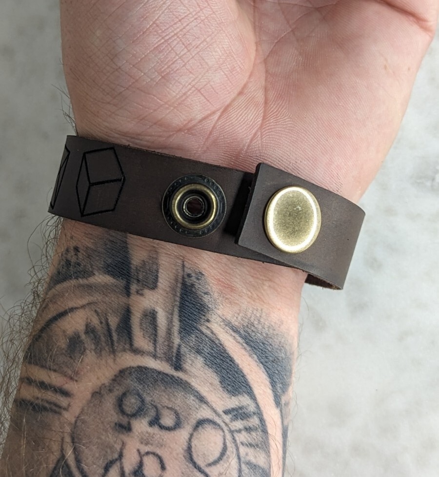 DnD Dice Leather Bracelet
