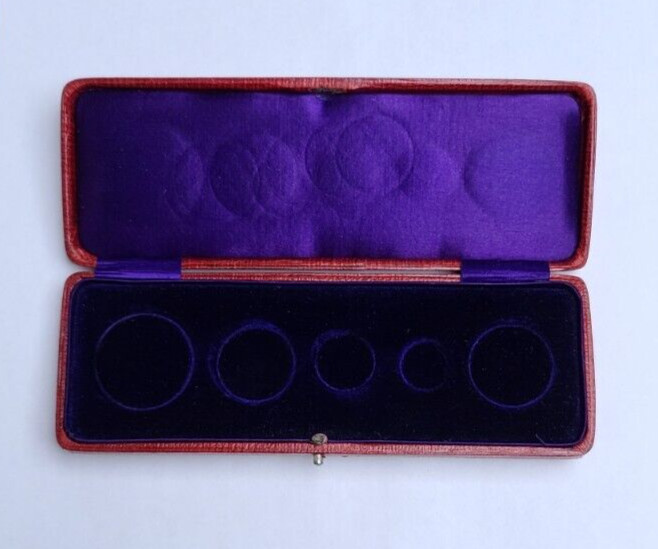 Canada 1908 Specimen Set Box / Case personalized from Manager Bank Ottawa