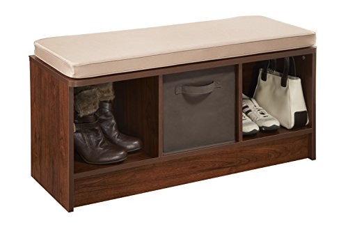 1309 3-Cube Storage Bench Dark Cherry