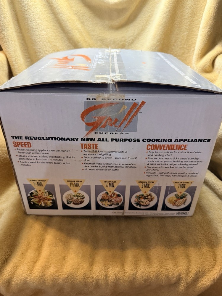 Vintage 60 Second Grill Express 1992 Creative Technologies With box And Extras