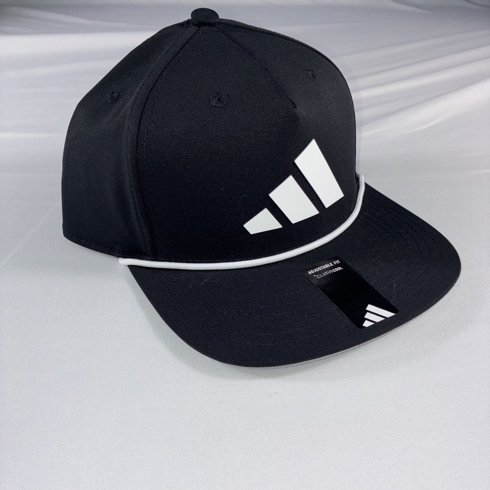 Adidas Midrange SnapBack Clima Cool Captain Golf Hat NWT Black Panel