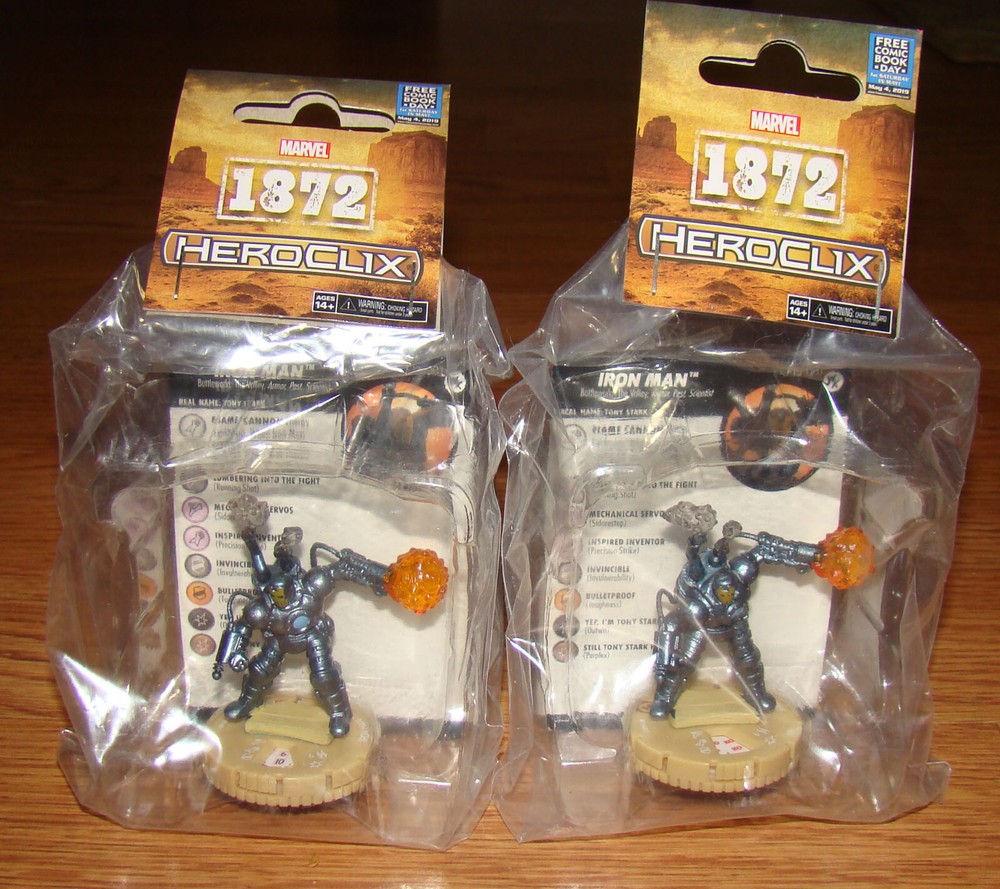 2x Sealed MARVEL 1872 HEROCLIX MINI 2” IRON MAN 2019