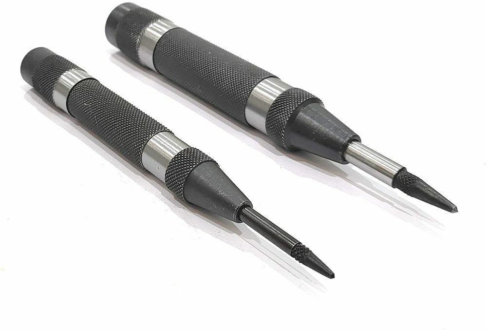 AD International Automatic Center Punch with Replaceable Hardened Steel Tip