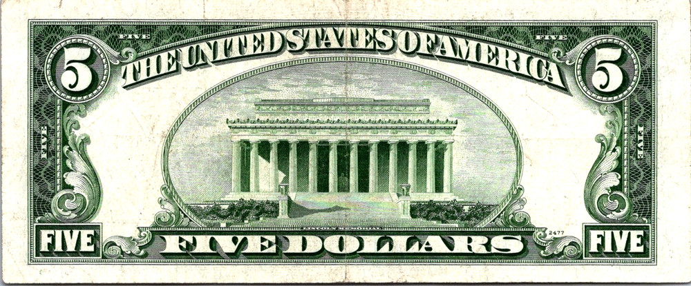 1953-A $5 Silver Certificate VF-CVF