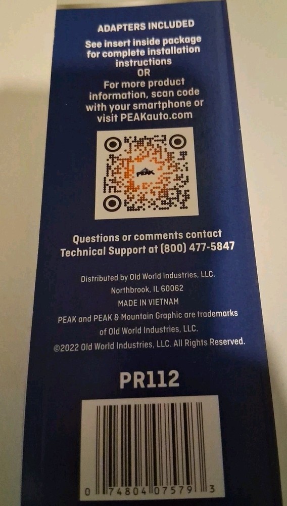 Peak Rear Wiper Blade PR112