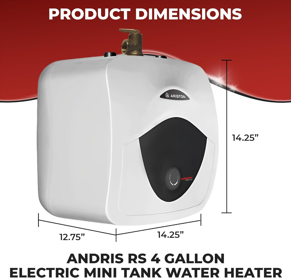 Andris 2.5 Gallon 120V Mini-Tank Electric Water Heater for Instant Hot Water