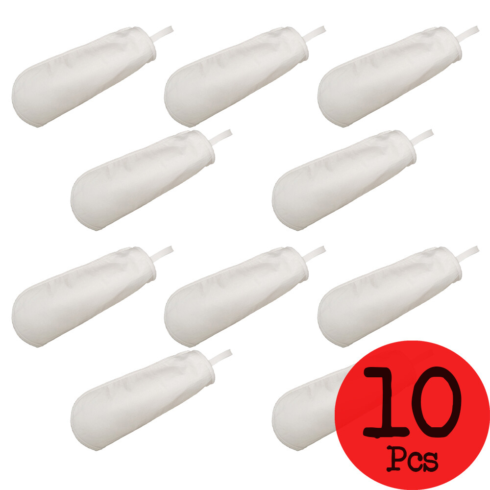 LOT of 10 PRM #4 Size 5 Micron Liquid Filter Bags Polyester Felt with SS Ring