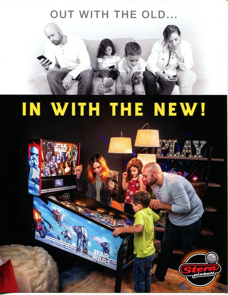 Star Wars Home Model Stern Pinball Flyer / Brochure / Ad Mint