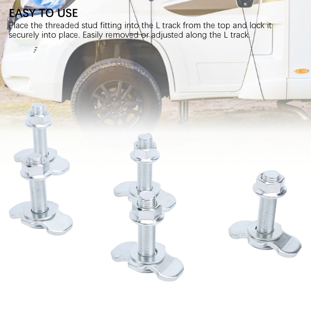 5pcs L Track Double Lug Threaded Stud Nut For Cargo Control