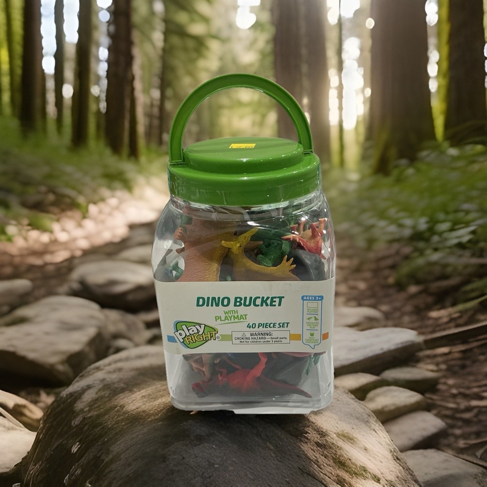 Dino Bucket Play Right  40 Piece Set