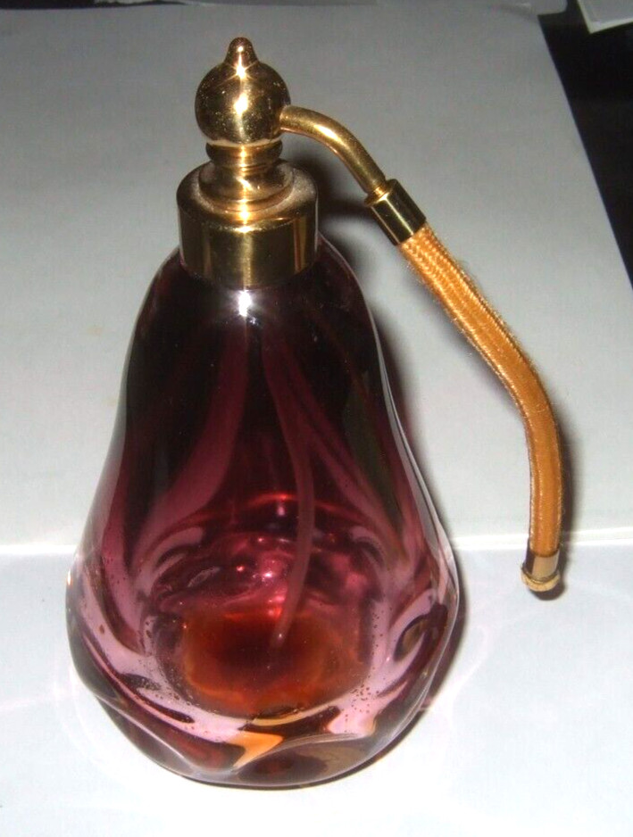 Glass Perfume Bottle IRICE 1960's Vanity Accessory