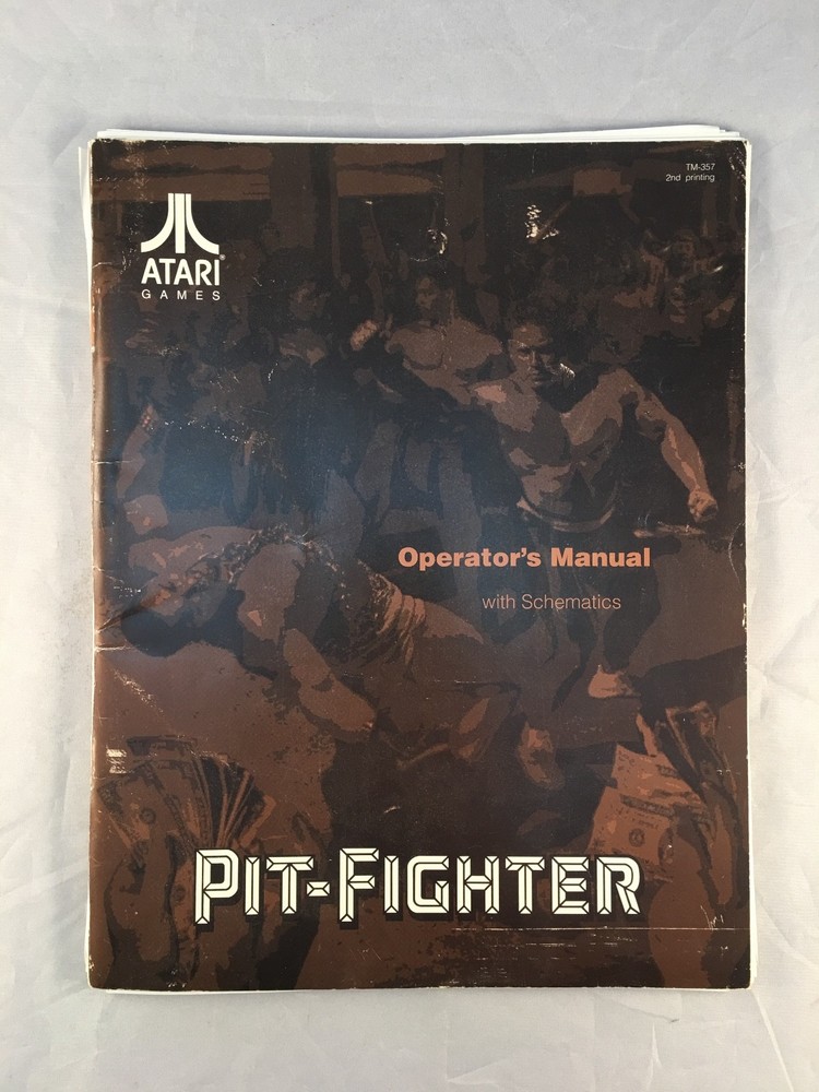 Pit-Fighter Atari Arcade - Owners manual w/ Schematics