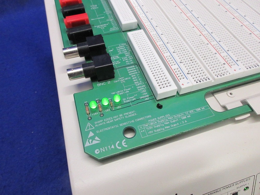 National Instruments NI ELVIS Platform, Prototyping Board, Power Supply - works!