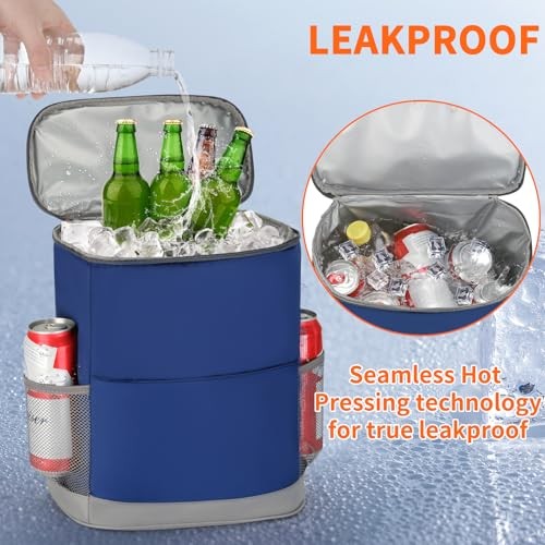 Insulated Cooler Backpack 30 Cans - Leak Proof Beer Backpack Lightweight Blue