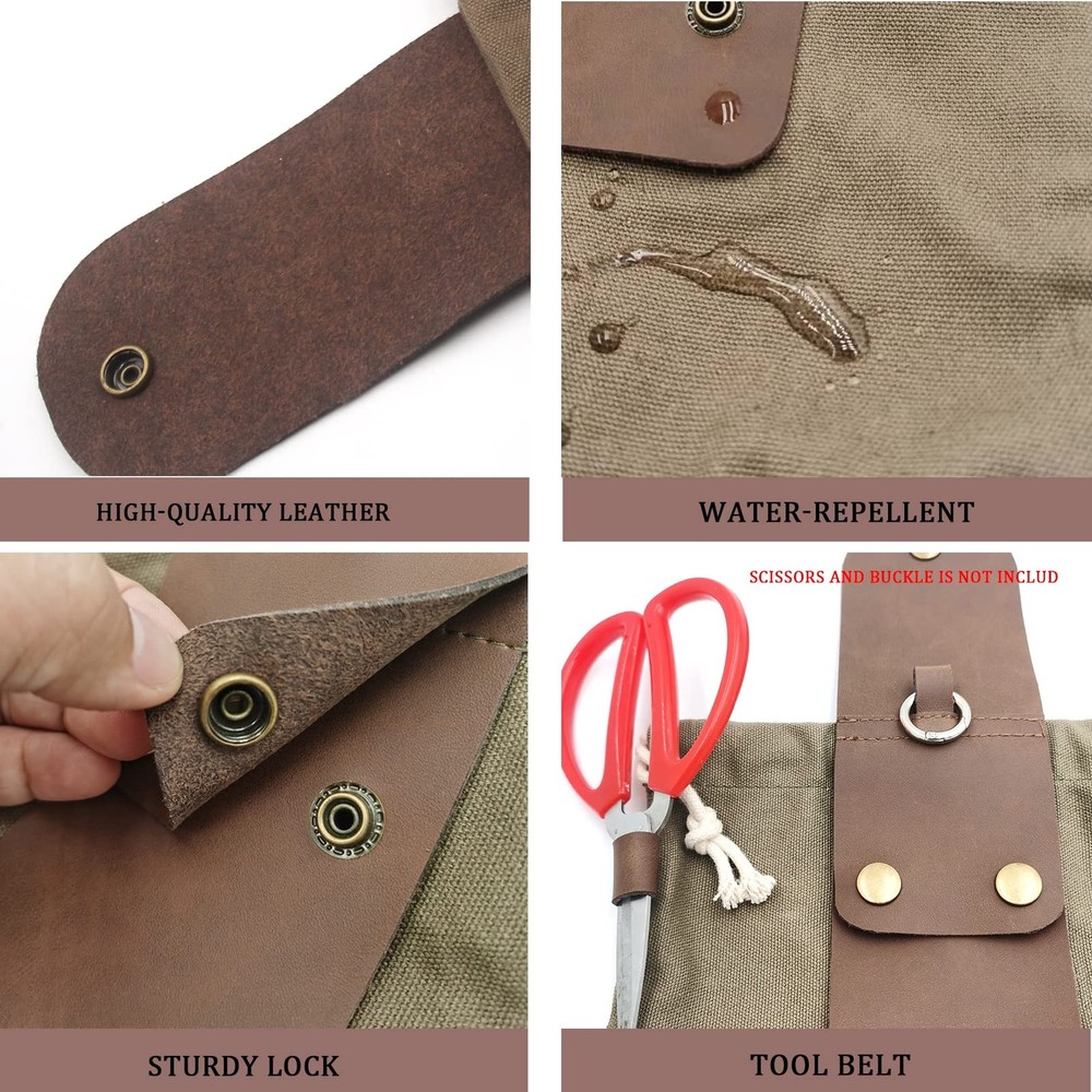 Foraging Pouch Leather Canvas Collapsible