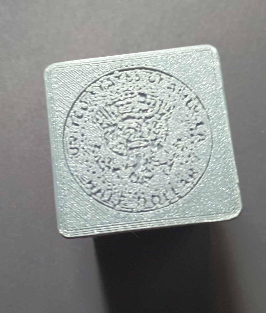 Customized 3D Printed Kennedy Half Dollar Tube