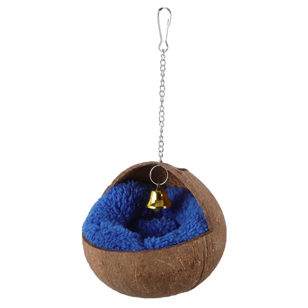 Warm Bird Nest Parrot Sleeping Bed Breeding for Parakeets Coconut