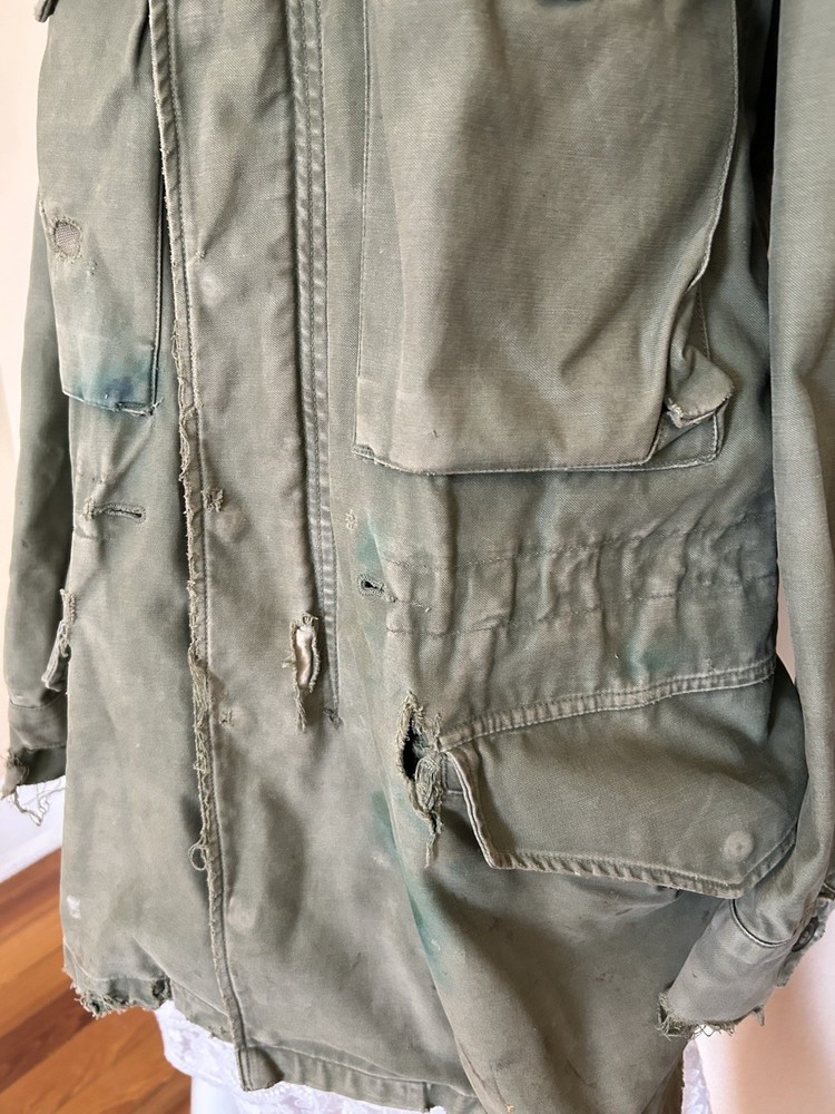 Vtg M-51 Field Jacket-DISTRESSED Tropic Lightning/Hell On Wheels