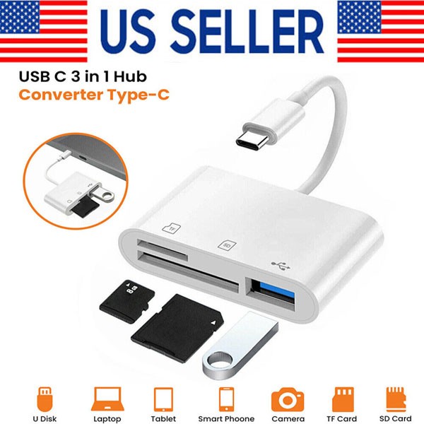 TF/SD Card Adapter Camera Reader Camera Android Type-c For iPhone15 Pro Max LOT