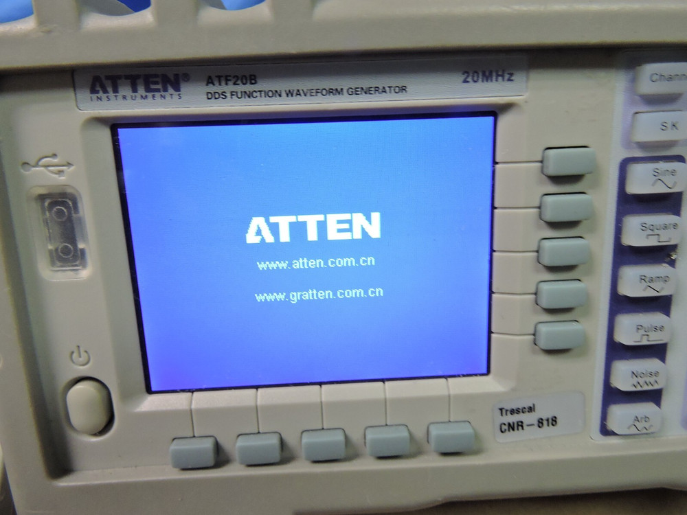 ATTEN ATF20B DDS Function Waveform Generator Signal Source 20MHZ 100MSa/s TESTED