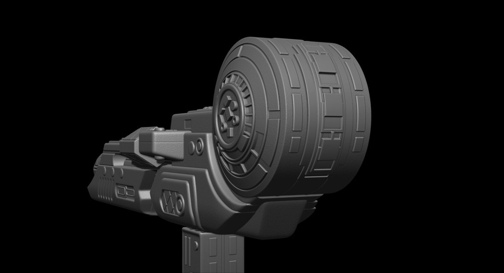 Predator Shoulder Cannon plasma Two Size File STL – OBJ for 3D Printing