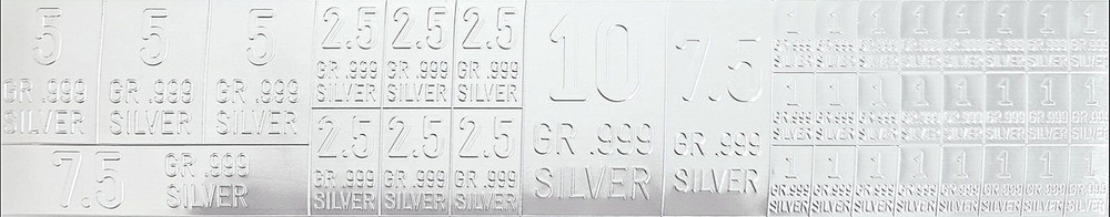 Snap Apart Silver Bars .999 Fine Silver K