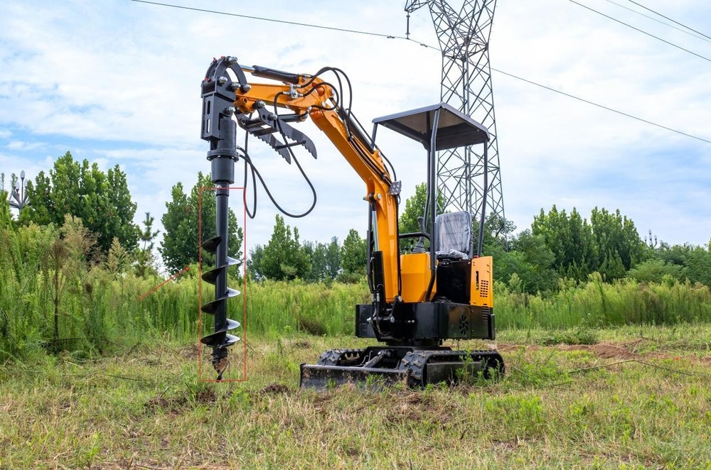 200mm diameter Auger Post Hole Attachment for mini excavator